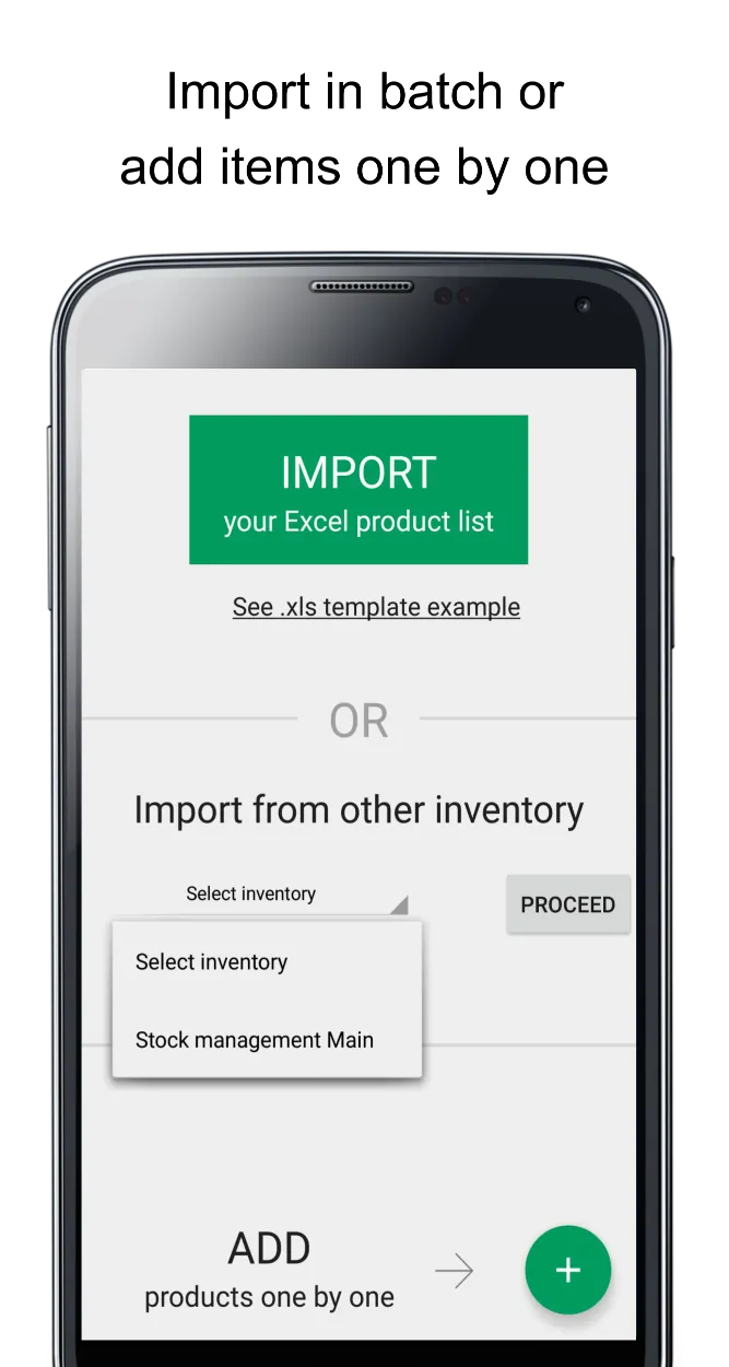 Import in batch or add items one by one